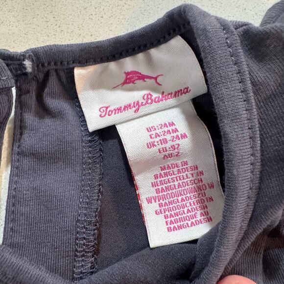 Tommy Bahama Baby Girl 24M Navy Tshirt with Design - Picture 2 of 5